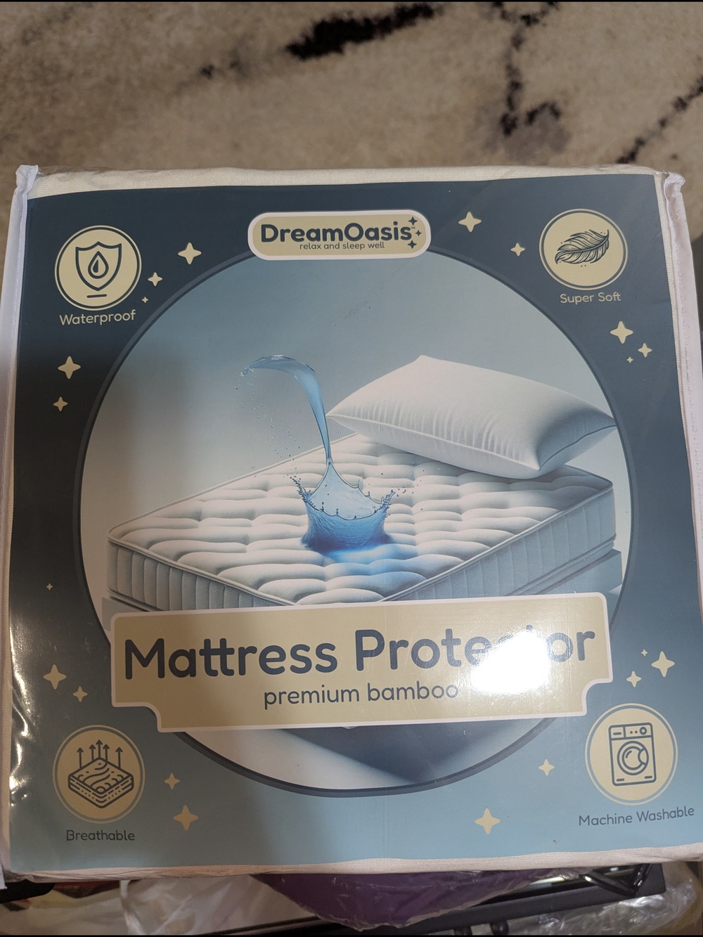 Premium Bamboo Mattress Protector Queen
